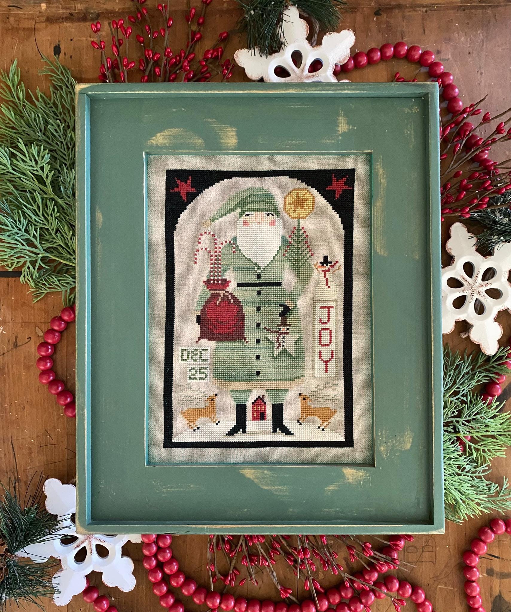 Hello Santa Booklet by Teresa Kogut - Booklet of Cross Stitch Paper Patterns