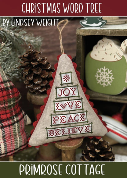 Christmas Word Tree - Cross Stitch Paper Pattern
