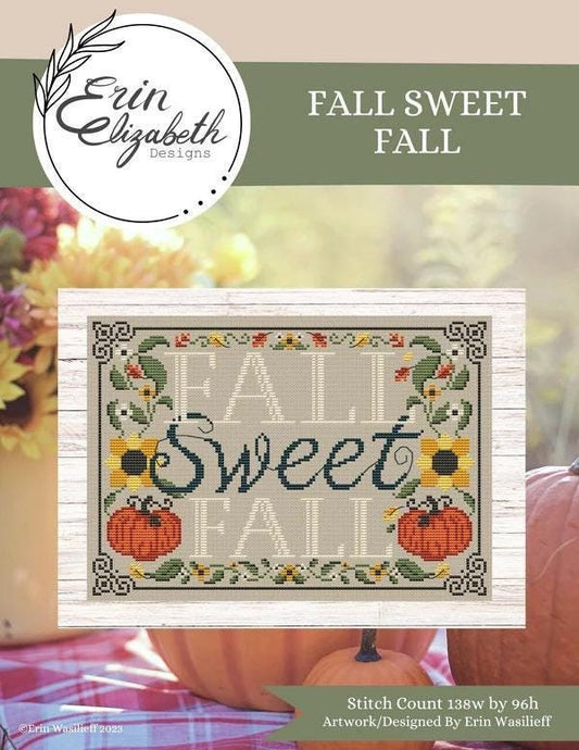 Fall Sweet Fall by Erin Elizabeth Designs - Cross Stitch Paper Pattern