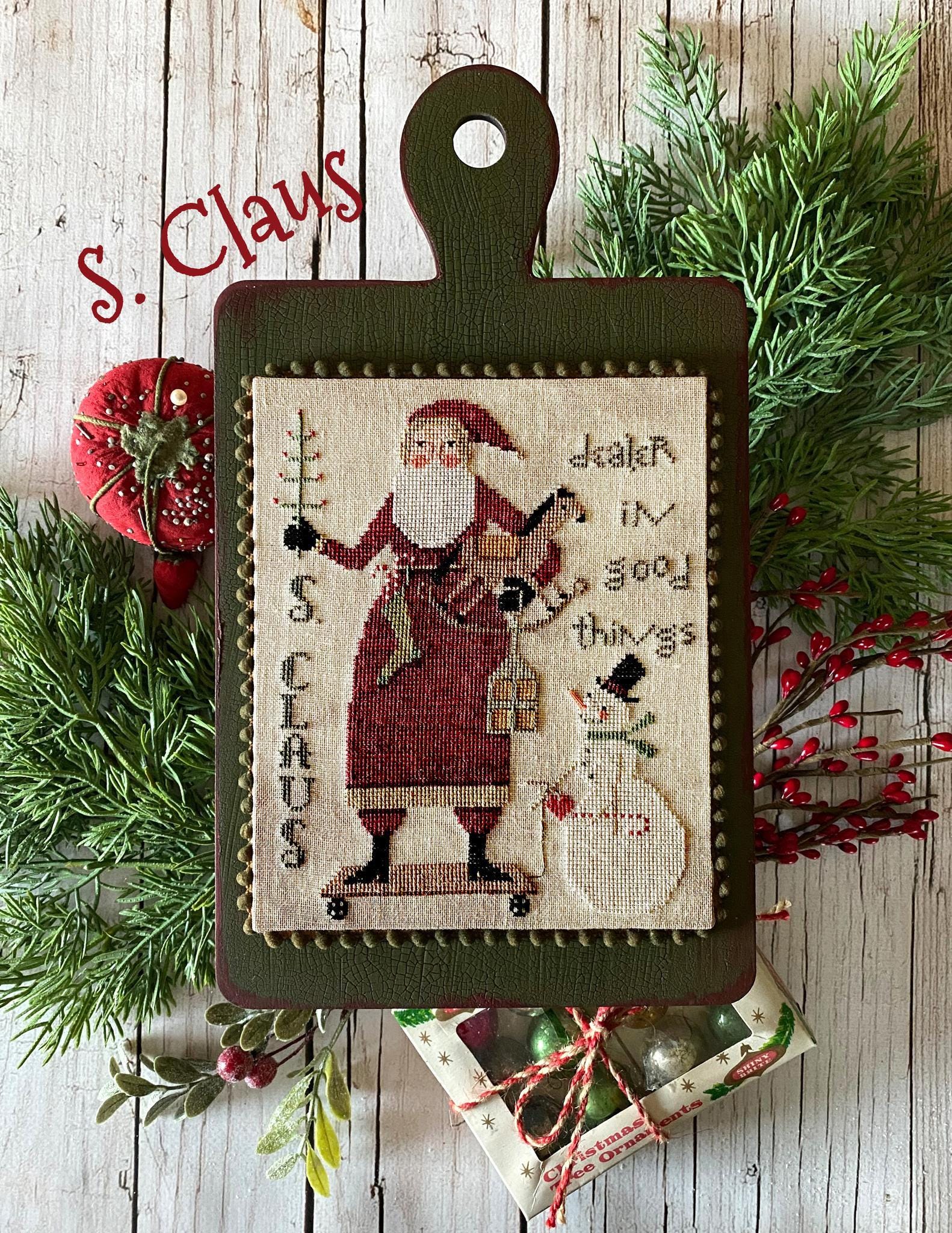 Hello Santa Booklet by Teresa Kogut - Booklet of Cross Stitch Paper Patterns