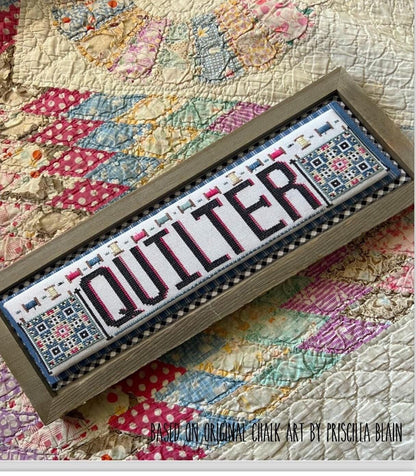 Quilter Word Swap by Stitching with the Housewives - Cross Stitch Paper Pattern