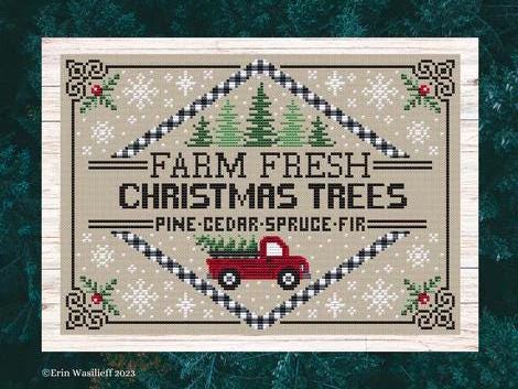 Christmas Trees by Erin Elizabeth Designs - Cross Stitch Paper Pattern