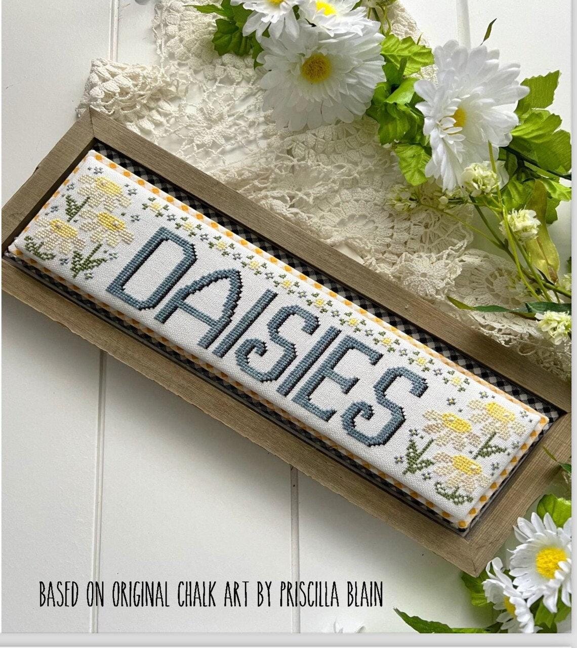 Daisies Word Swap by Stitching with the Housewives - Cross Stitch Paper Pattern