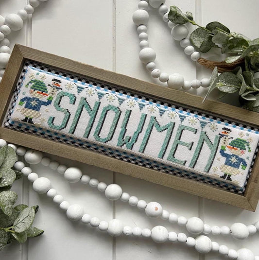 Snowmen Word Swap by Stitching with the Housewives - Cross Stitch Paper Pattern