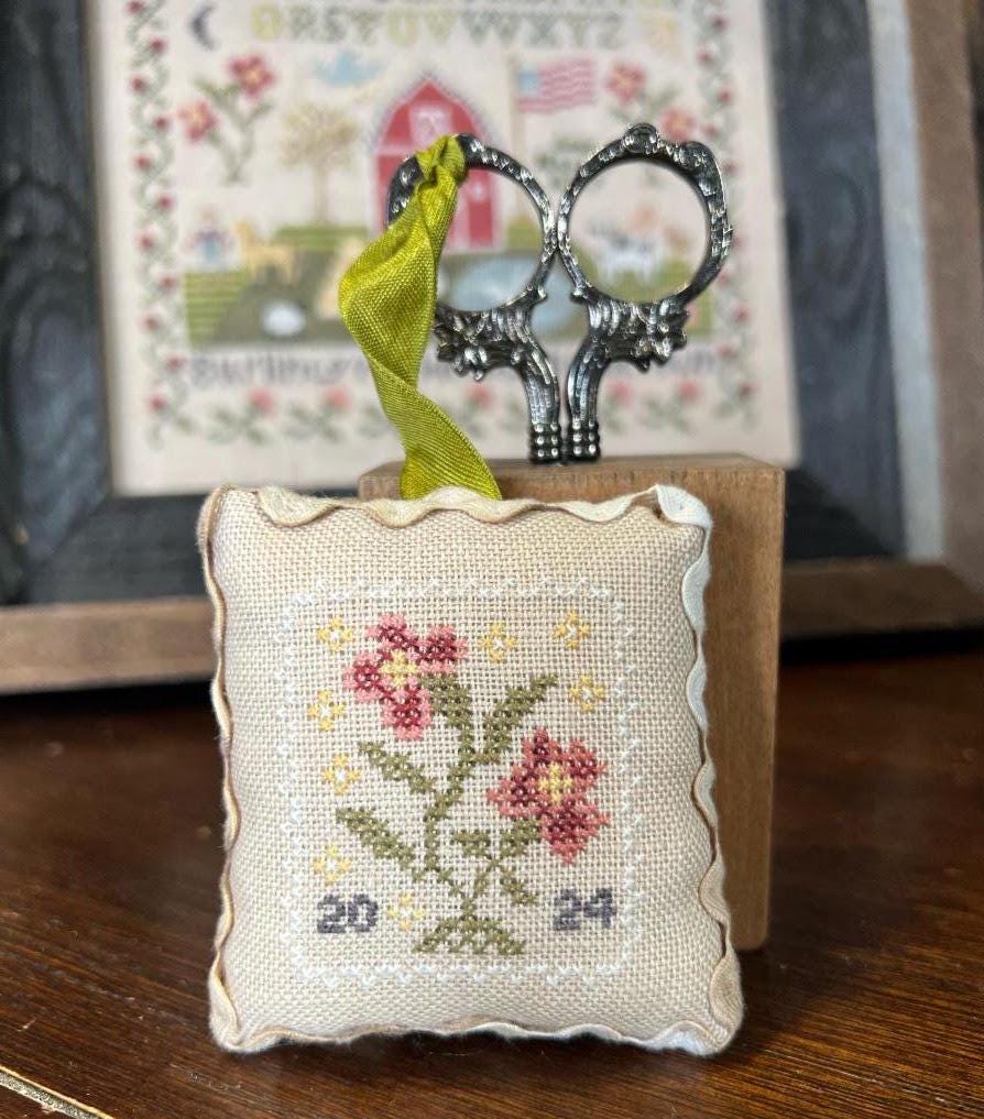 My Hometown Book by Annie Beez Folk Art - Cross Stitch Paper Pattern