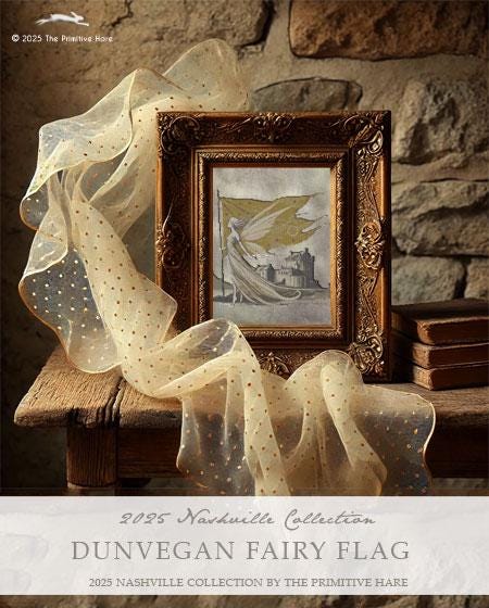 Dunvegan Fairy Flag by The Primitive Hare - Cross Stitch Paper Pattern