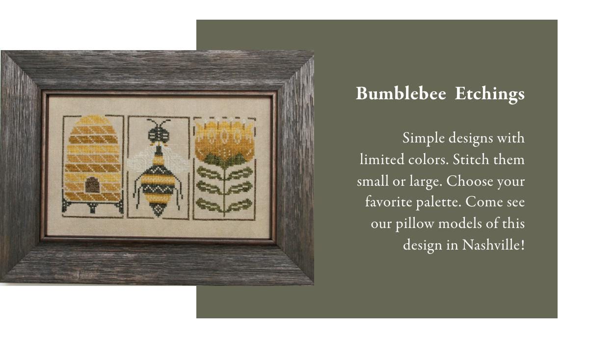Bumblebee Etchings by Heart in Hand Needleart - Cross Stitch Paper Pattern