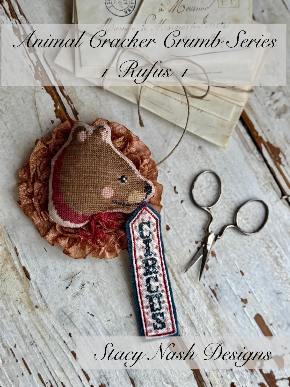 Animal Cracker Series - Rufus - by Stacy Nash Designs - Cross Stitch Paper Pattern