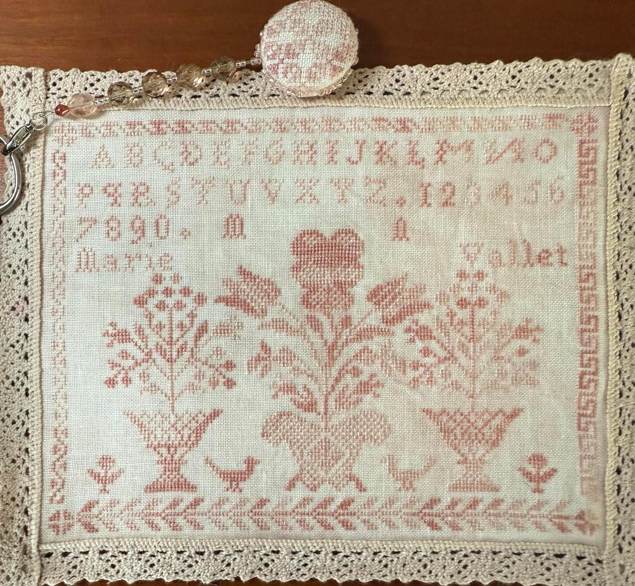 A French Rose' Marie Vallet by Running with Needles and Scissors - Cross Stitch Paper Pattern