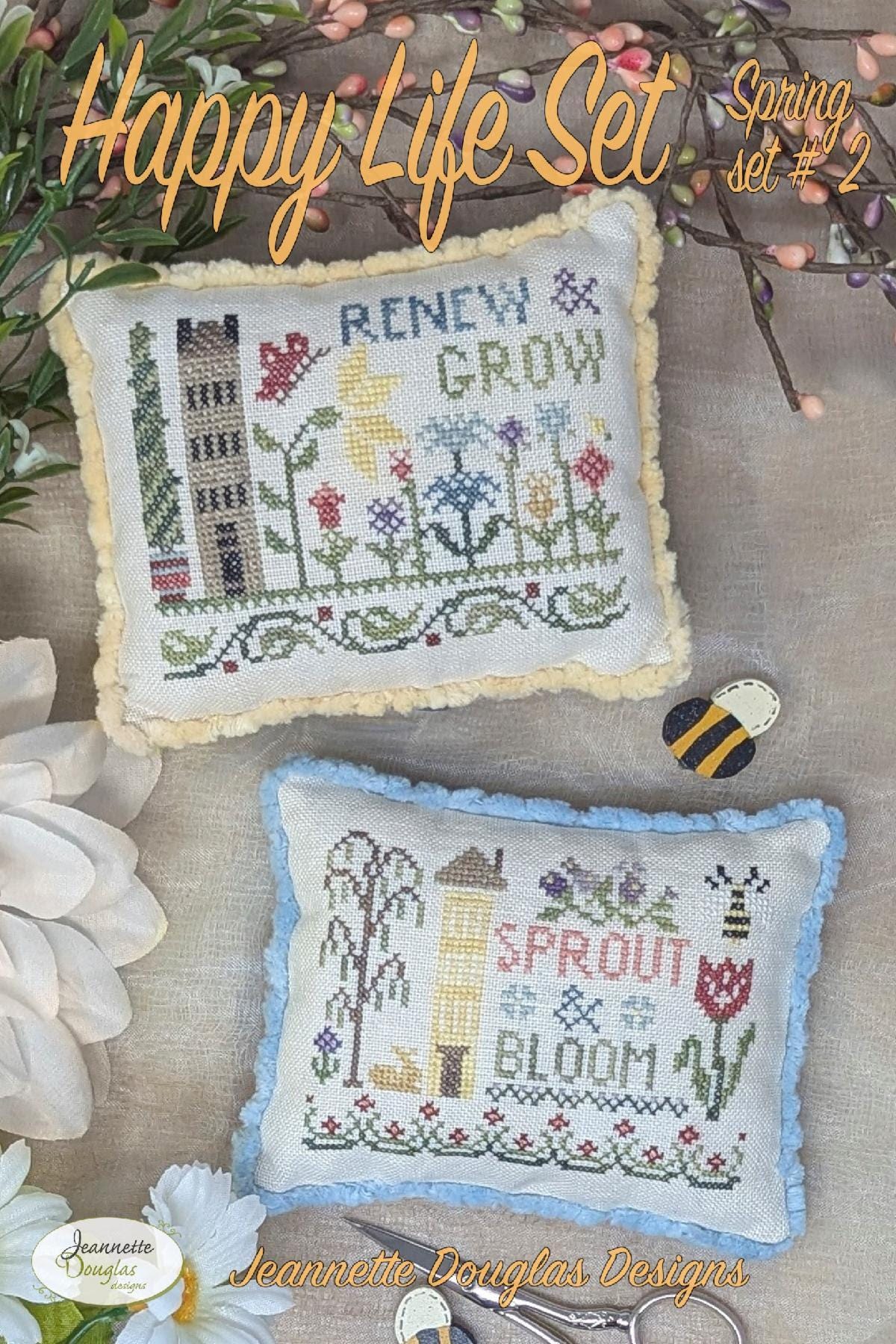 Happy Life Series Spring 2 by Jeannette Douglas - Cross Stitch Paper Pattern
