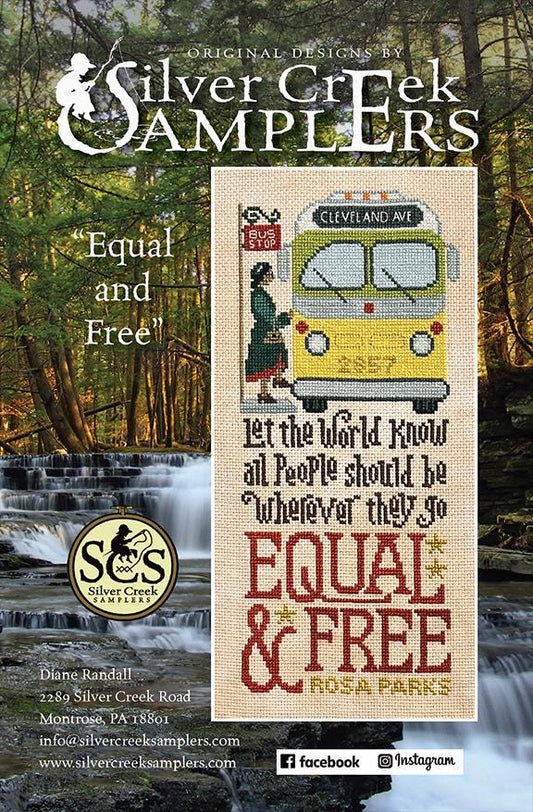 Equal and Free by Silver Creek Samplers - Cross Stitch Paper Pattern