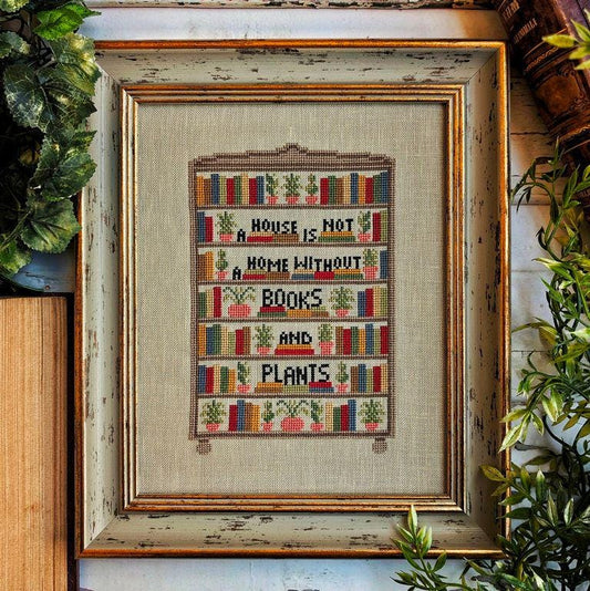 Books and Plants - Cross Stitch Paper Pattern
