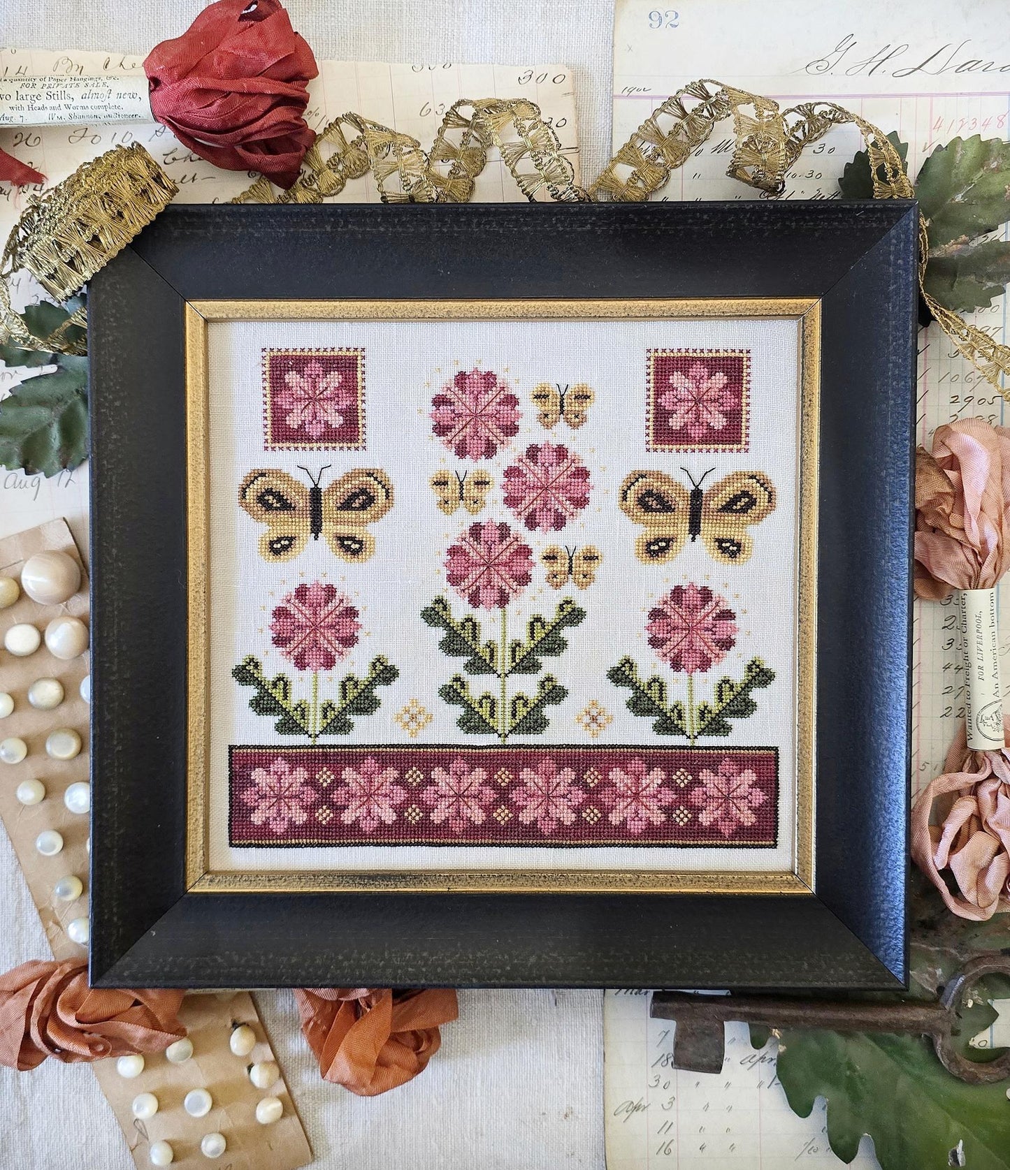 Fanciful Flowers by Hello From Liz Mathews - Cross Stitch Paper Pattern