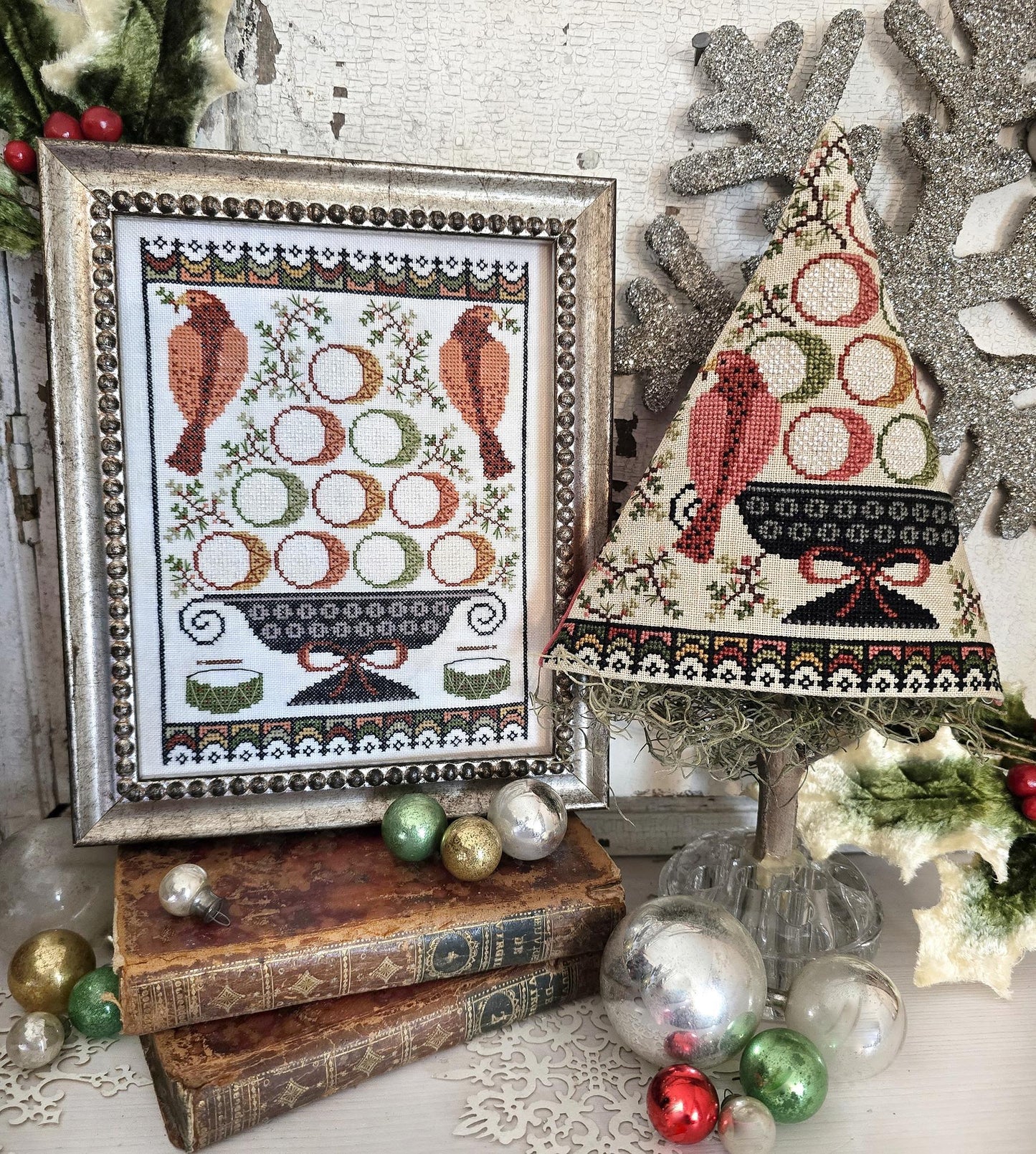 Twelfth Day of Christmas Sampler and Tree by Hello From Liz Mathews - Cross Stitch Paper Pattern