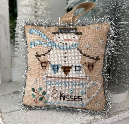 Cocoa and Kisses by Annie Beez Folk Art - Cross Stitch Paper Pattern