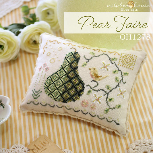 Pear Faire by October House Fiber Arts - Cross Stitch Paper Pattern