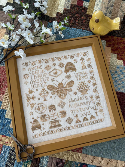 Honey Bee Sampler by Pansy Patch Quilts and Stitchery - Cross Stitch Paper Pattern