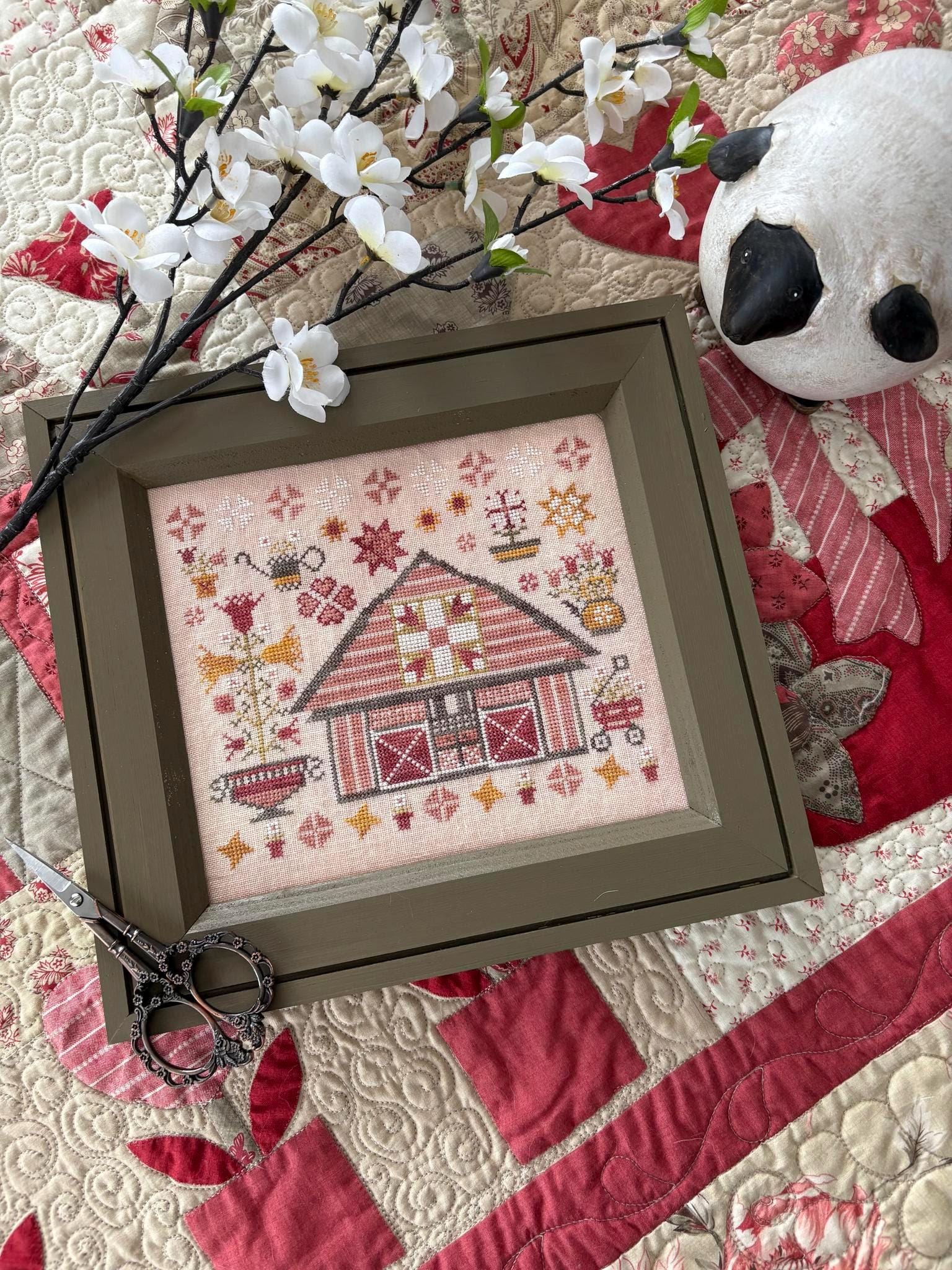 Spring Quilt Barn by Pansy Patch Quilts and Stitchery - Cross Stitch Paper Pattern