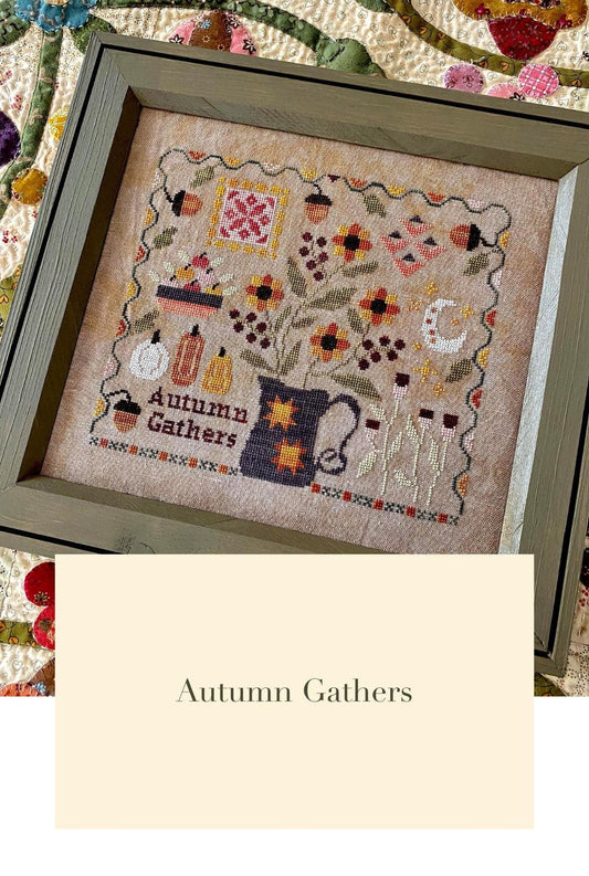 Autumn Gathers by Blueberry Ridge Design - Cross Stitch Paper Pattern