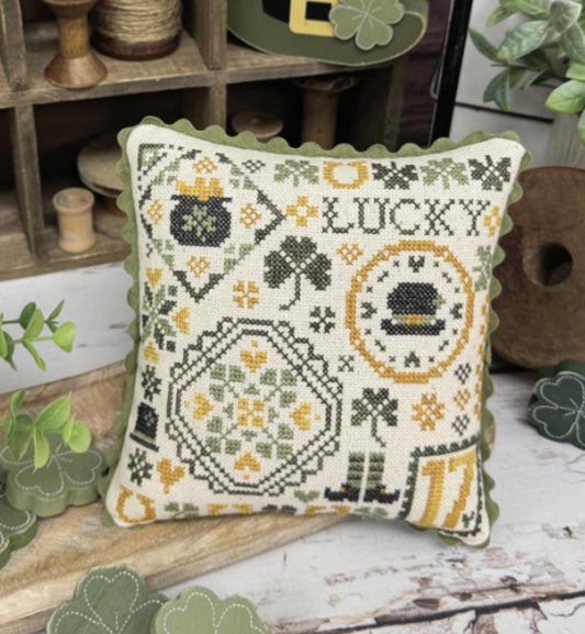 St. Patrick's Day Quaker by Primrose Cottage Stitches - Cross Stitch Paper Pattern