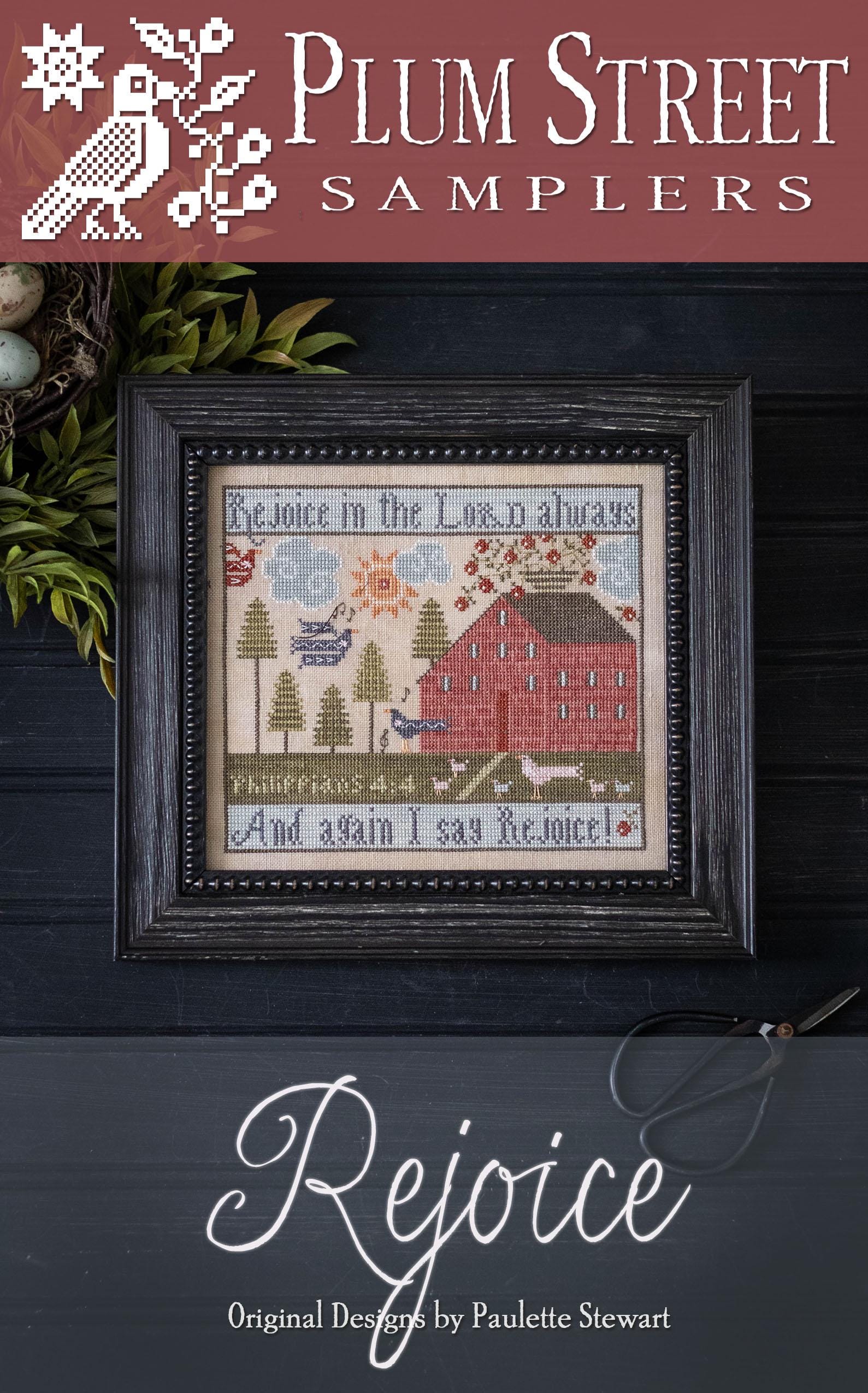 Rejoice by Plum Street Samplers - Cross Stitch Paper Pattern