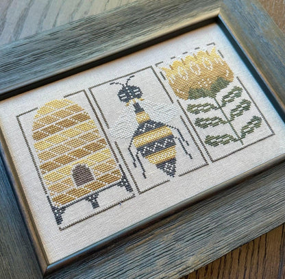 Bumblebee Etchings by Heart in Hand Needleart - Cross Stitch Paper Pattern