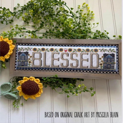 Blessed Word Swap by Stitching with the Housewives - Cross Stitch Paper Pattern