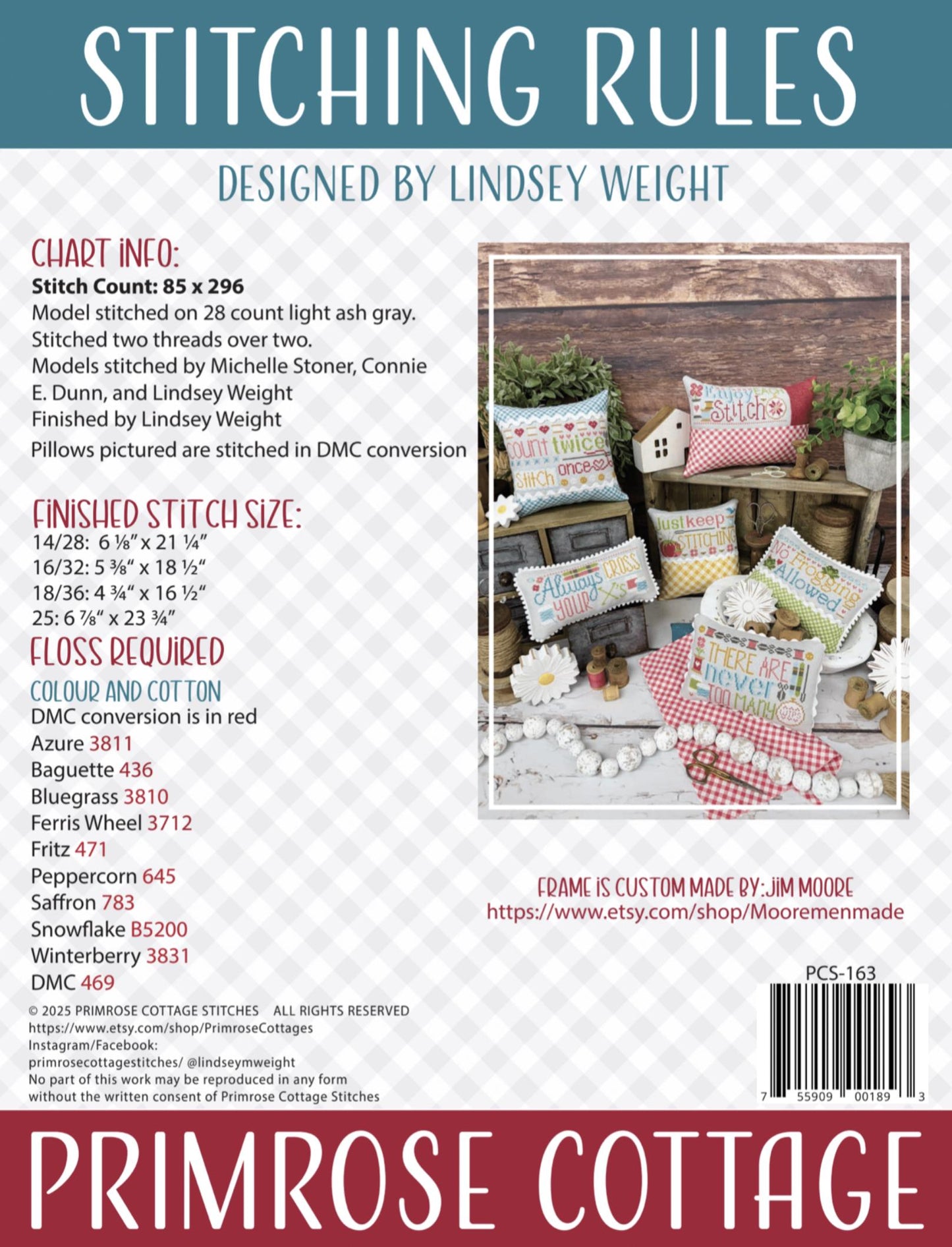 Stitching Rules (Bonus Chart Included) - Cross Stitch Paper Pattern