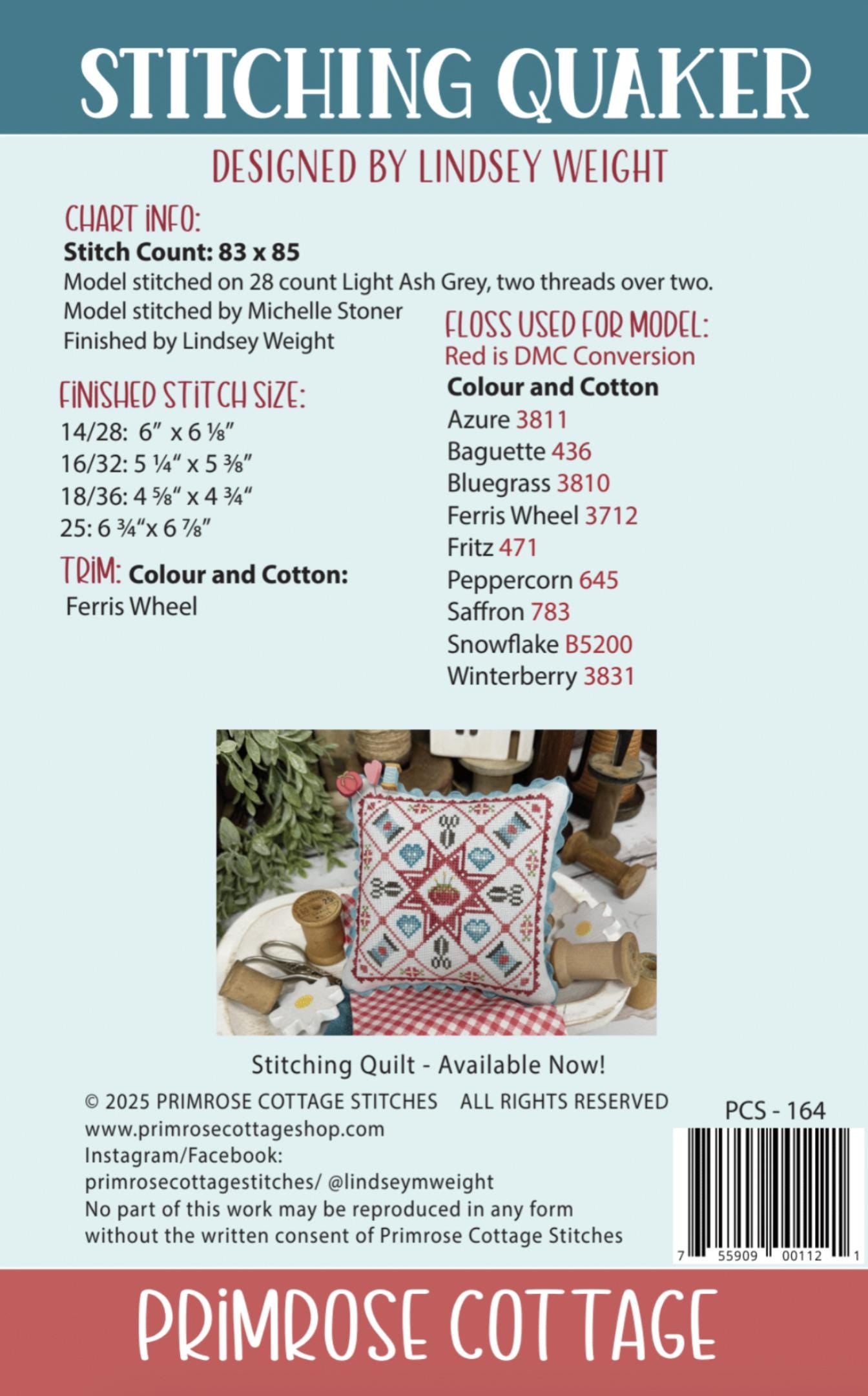 Stitching Quaker - Cross Stitch Paper Pattern