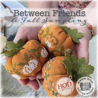 Between Friends - A Fall Sampling Book by Hands on Design & Summer House Stitche Workes - Book of Cross Stitch Paper Patterns
