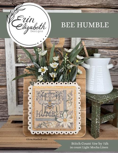 Bee Humble by Erin Elizabeth Designs - Cross Stitch Paper Pattern