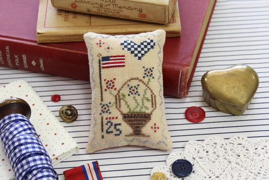 Heartfelt Patriot by October House Fiber Arts - Cross Stitch Paper Pattern