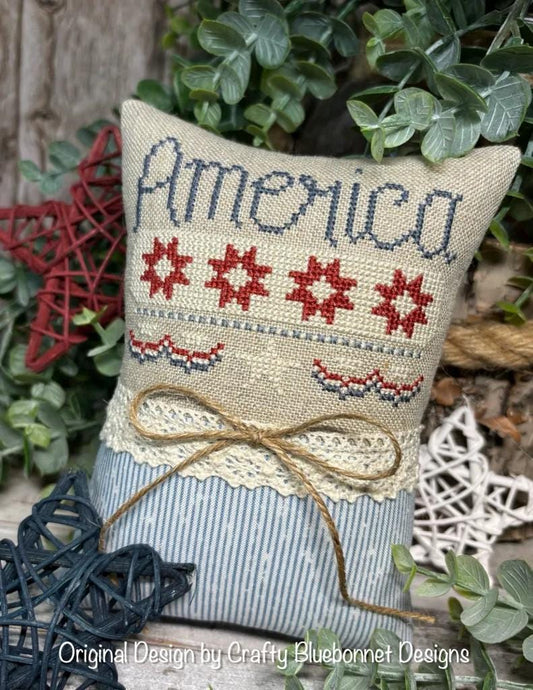 America by Crafty Bluebonnet Designs - Cross Stitch Paper Pattern
