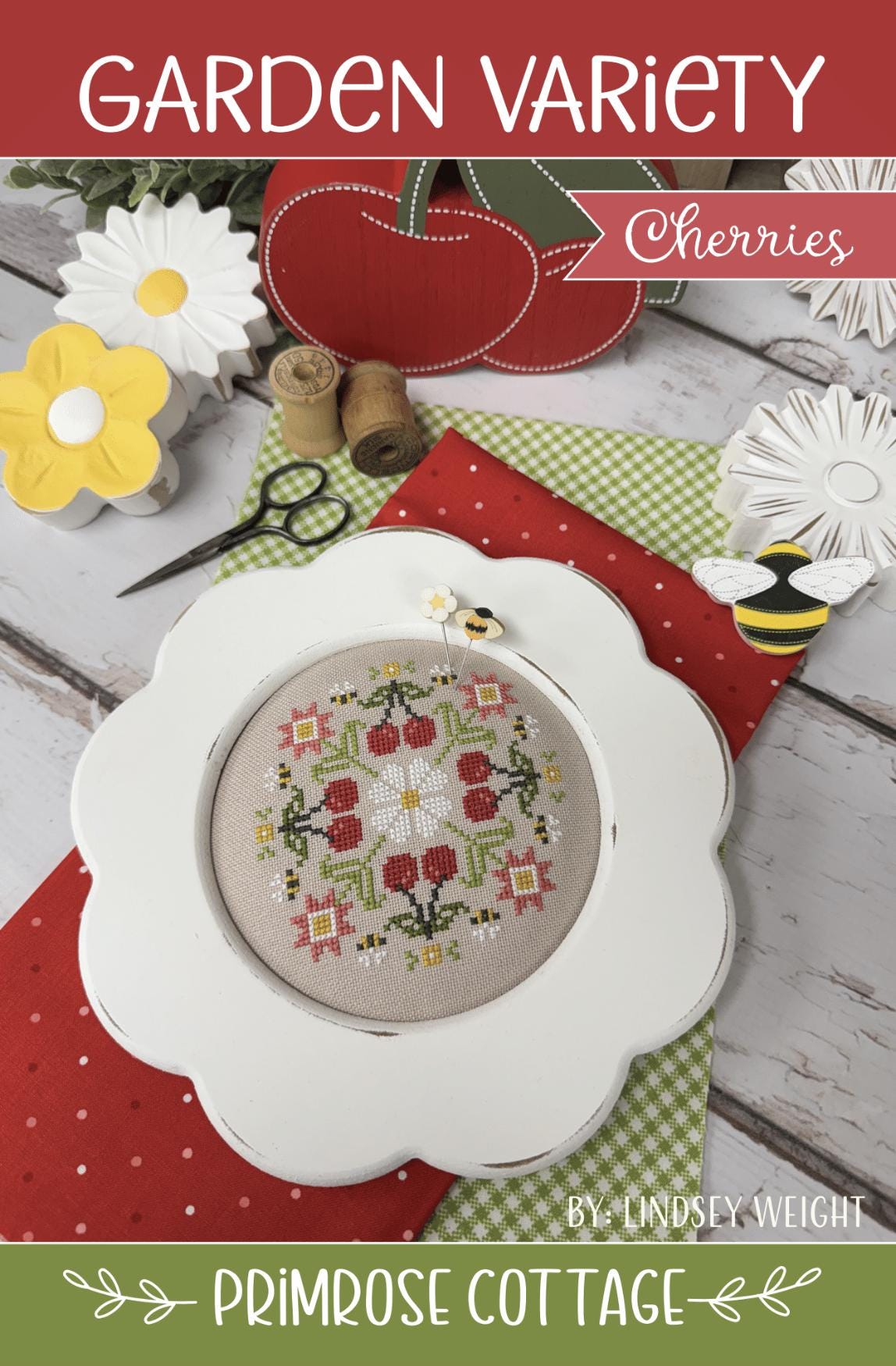 Garden Variety Cherries by Primrose Cottage Stitches - Cross Stitch Paper Pattern