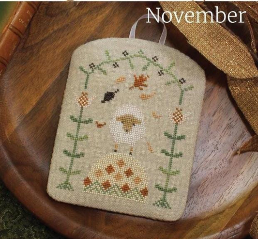 The Shepherd's Year November by October House Fiber Arts - Cross Stitch Paper Pattern