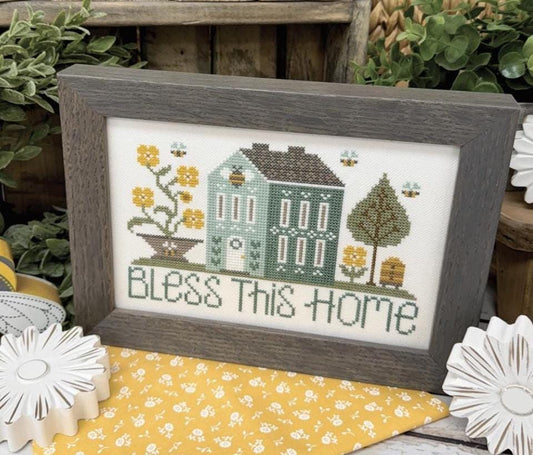 Bless This Home by Primrose Cottage Stitches - Cross Stitch Paper Pattern