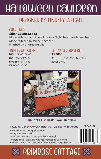 Halloween Cauldron by Primrose Cottage Stitches - Cross Stitch Paper Pattern