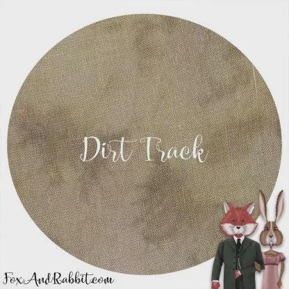 40 count DIRT TRACK Linen Fabric - Hand Dyed by Fox and Rabbit - approximately 18" x 26"