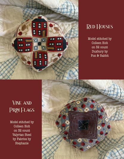 Land That I Love Biscornu Book by Teresa Kogut - 10 Biscornu Cross Stitch Paper Patterns!!