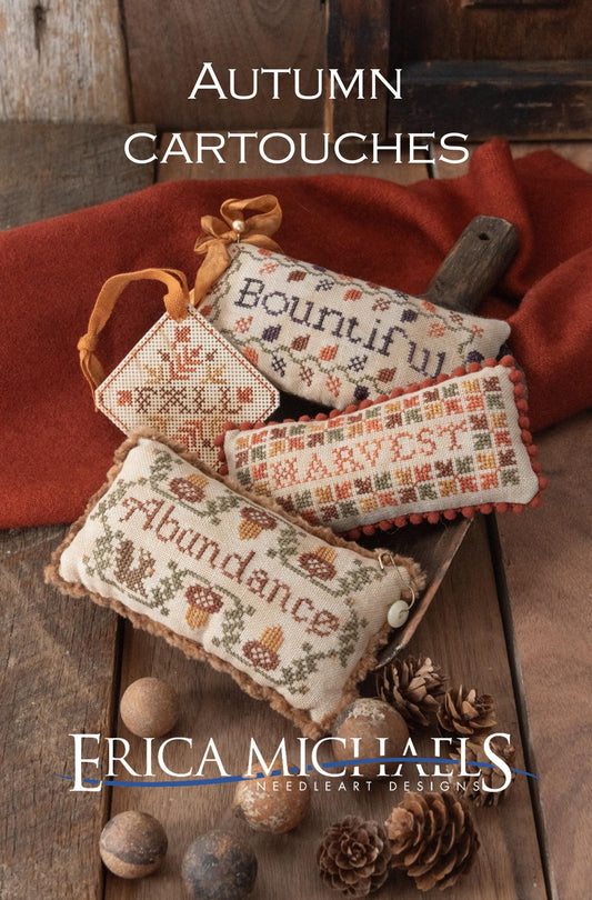 Autumn Cartouches by Erica Michaels - Cross Stitch Paper Pattern