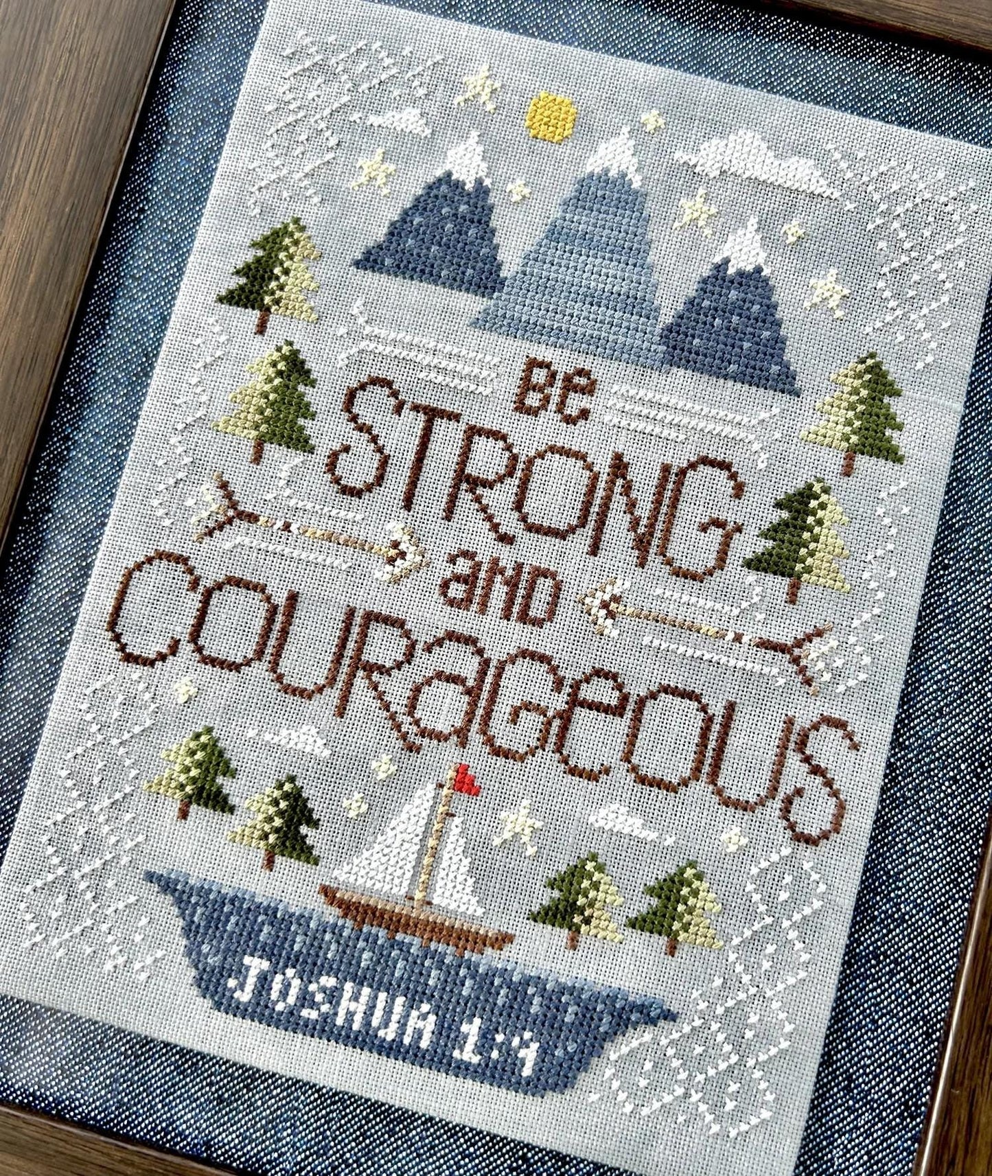 Strong and Courageous by Sweet Wing Studio - Cross Stitch Paper Pattern