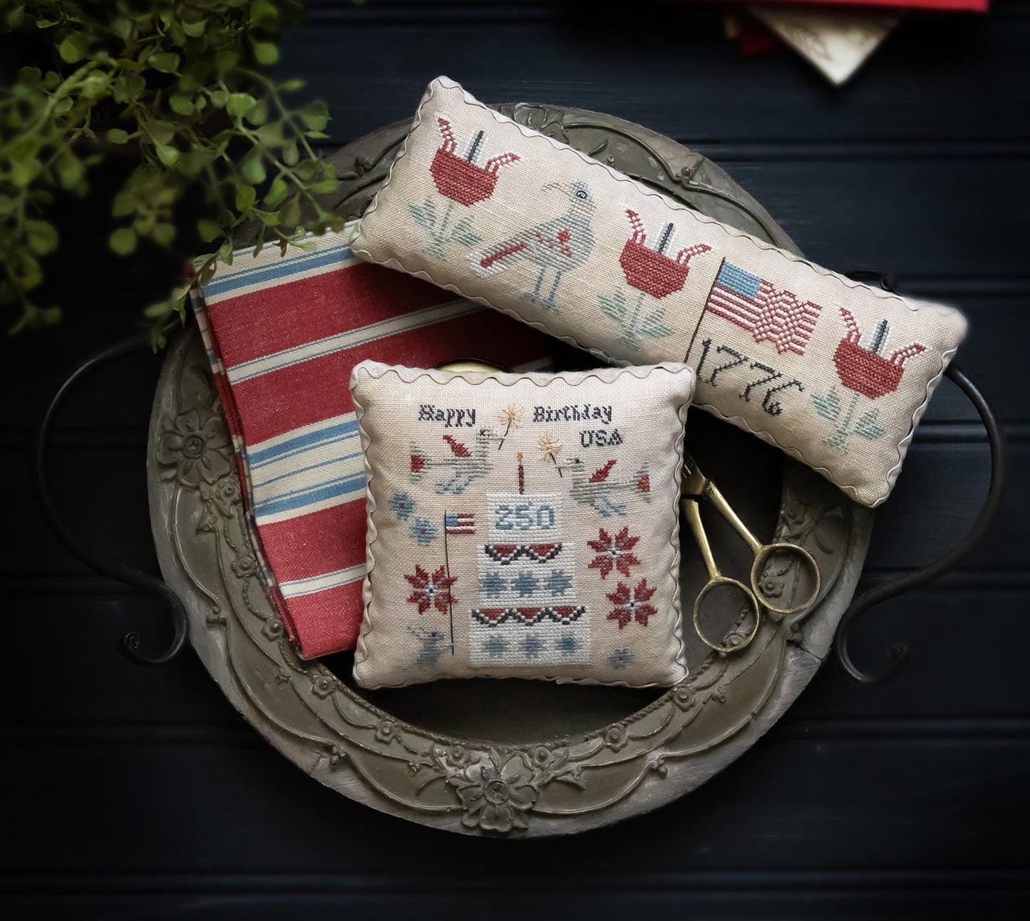 Happy Birthday USA by Plum Street Samplers - Cross Stitch Paper Pattern