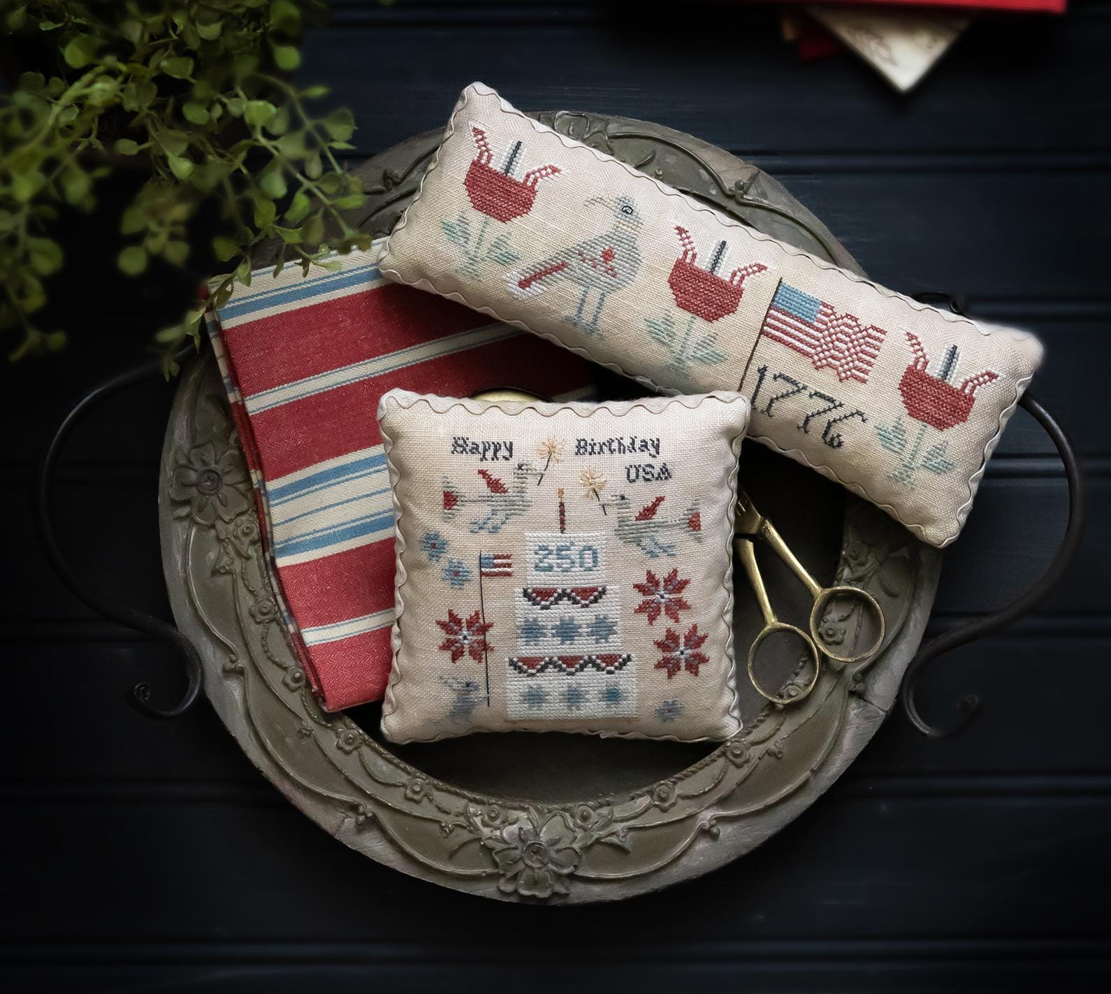 Happy Birthday USA by Plum Street Samplers - Cross Stitch Paper Pattern