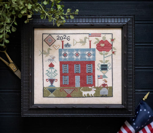 Miss Pilkington's Cottage by Plum Street Samplers - Cross Stitch Paper Pattern