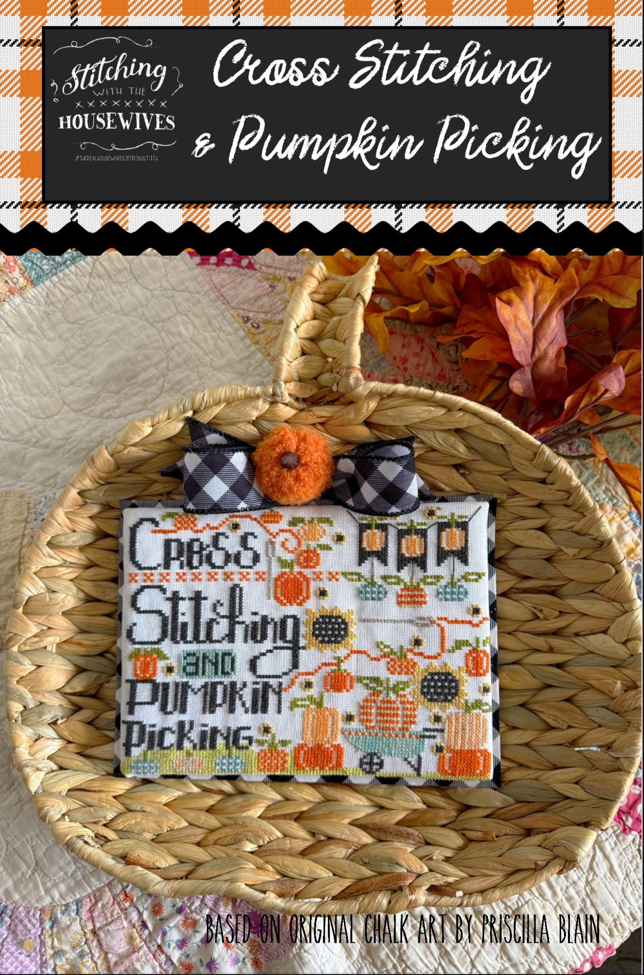 Cross Stitching & Pumpkin Picking by Stitching with the Housewives - Cross Stitch Paper Pattern