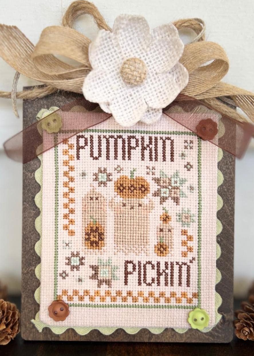 Pumpkin Pickin' Crew by Annie Beez Folk Art - Cross Stitch Paper Pattern