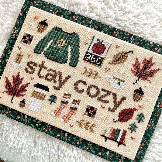 Stay Cozy by Sweet Wing Studio - Cross Stitch Paper Pattern