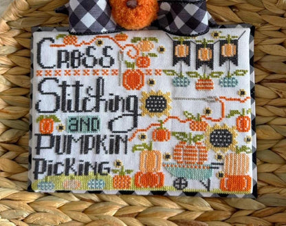 Cross Stitching & Pumpkin Picking by Stitching with the Housewives - Cross Stitch Paper Pattern
