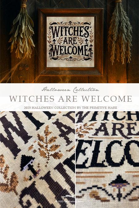 Witches Are Welcome by The Primitive Hare - Cross Stitch Paper Pattern