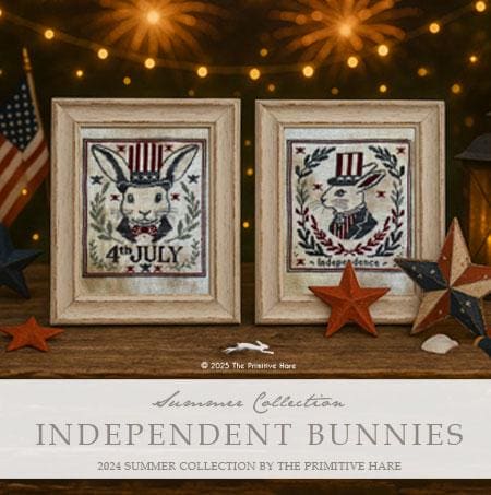 Independent Bunnies by The Primitive Hare - Cross Stitch Paper Pattern
